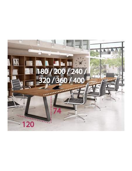 Medidas mesa de reunión rectangular Piramid de Iman Medidas mesa de reunión rectangular Piramid de Iman