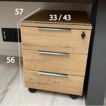 Medidas cajonera 3 cajones de madera piramid y organova de iman