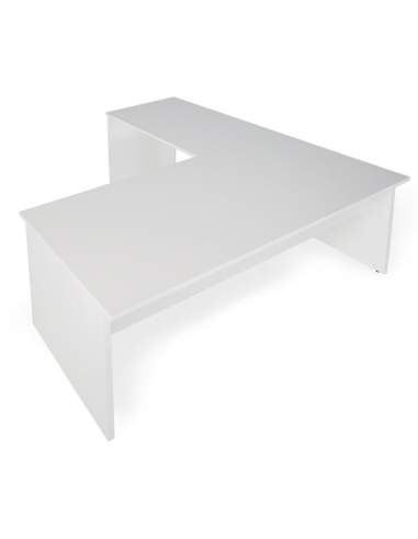 Escritorio esquinero oficina Serie Color de JGorbe en blanco