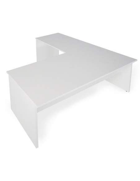 Escritorio esquinero oficina Serie Color de JGorbe en blanco