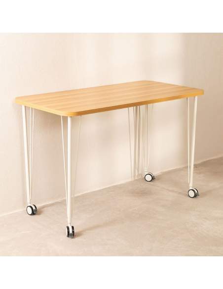 Escritorio con ruedas Naipe color blanco Escritorio con ruedas Naipe color blanco