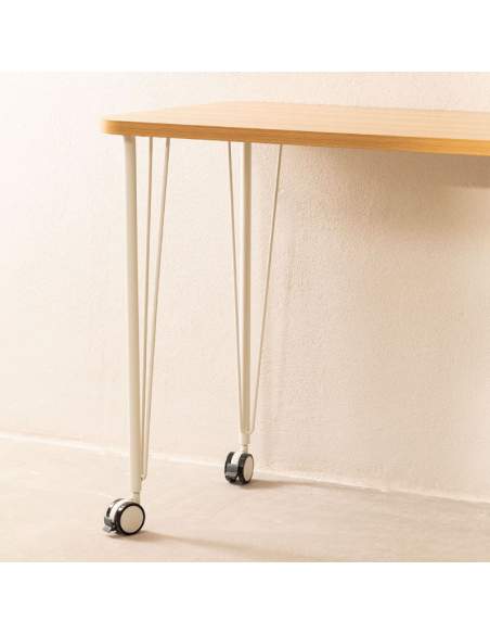 Escritorio con ruedas Naipe color blanco Escritorio con ruedas Naipe color blanco