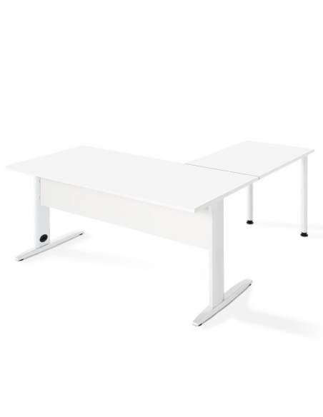 Mesa escritorio esquina Aneto blanco de jgorbe