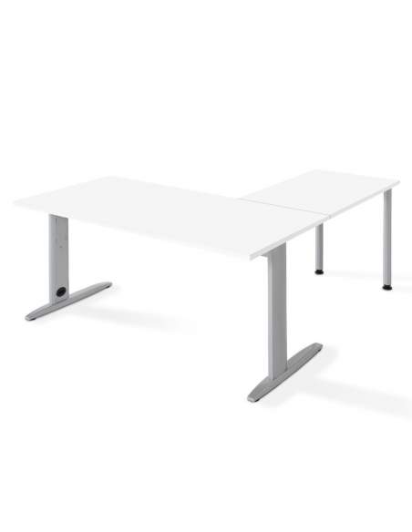 Mesa en L serie Carving de Jgorbe en blanco Mesa en L serie Carving de Jgorbe en blanco