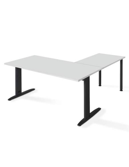 Mesa en L serie Carving de Jgorbe en gris Mesa en L serie Carving de Jgorbe en gris