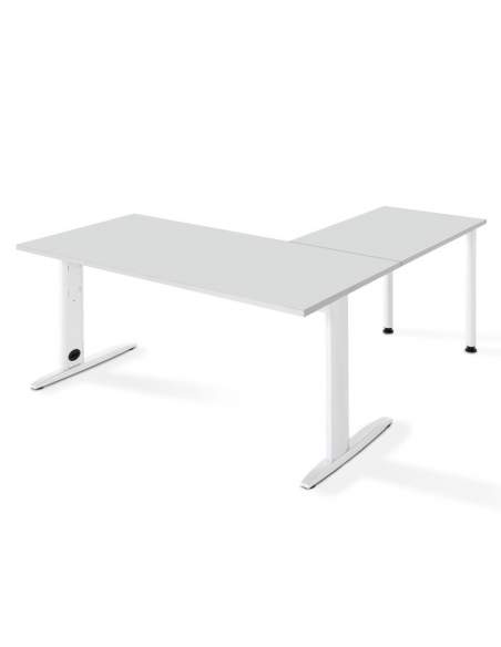 Mesa en L serie Carving de Jgorbe en gris Mesa en L serie Carving de Jgorbe en gris