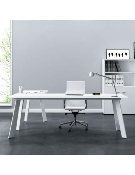Mesa escritorio L serie Play de AIC en color blanco Mesa escritorio L serie Play de AIC en color blanco