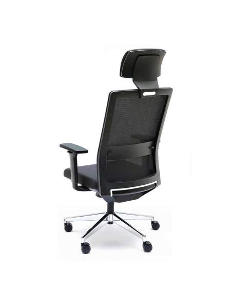 SILLA ERGONÓMICA NIZA DE EUROMOF CON CABECERO NEGRO