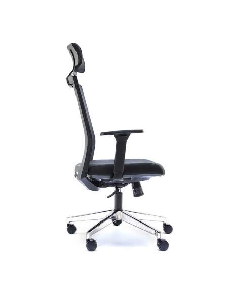 SILLA ERGONÓMICA NIZA DE EUROMOF CON CABECERO NEGRO