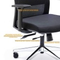 Silla ergonómica XXL Niza negra con cabezal. Norma UNE EN 1335 | Laoficinaonline
