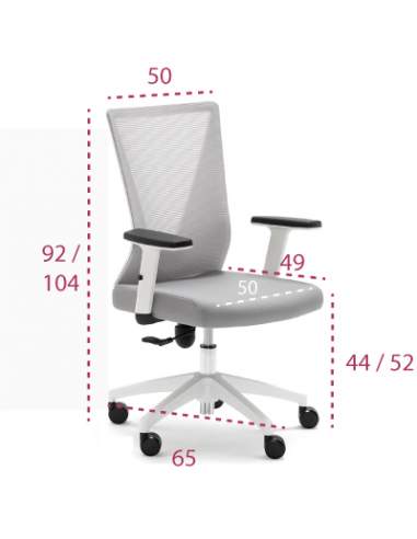 Medidas silla oficina gris tirana de euromof