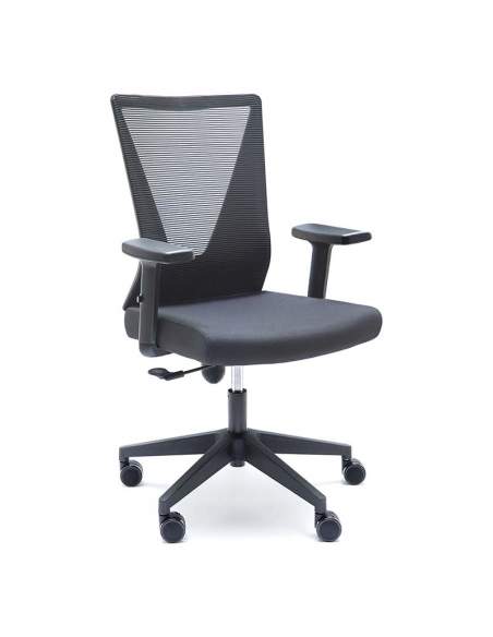 SILLA DE ESCRITORIO TIRANA DE EUROMOF NEGRA