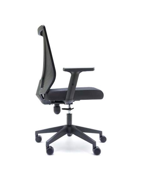 SILLA DE ESCRITORIO TIRANA DE EUROMOF NEGRA