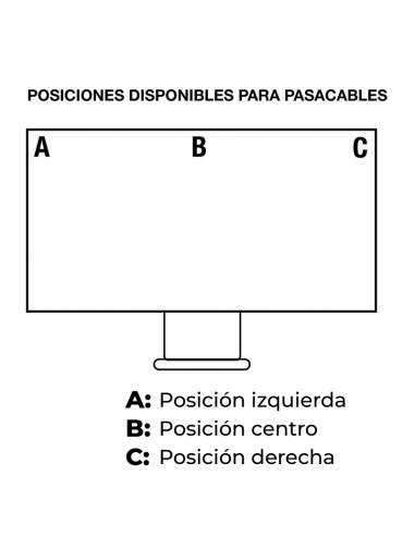Posiciones pasacables para mesa estudio Pórtico de Jgorbe Posiciones pasacables para mesa estudio Pórtico de Jgorbe