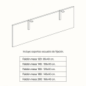 Faldón para mesa de despacho Skala