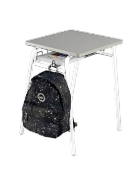 Pupitre escolar T6 de Kesta gris y blanco