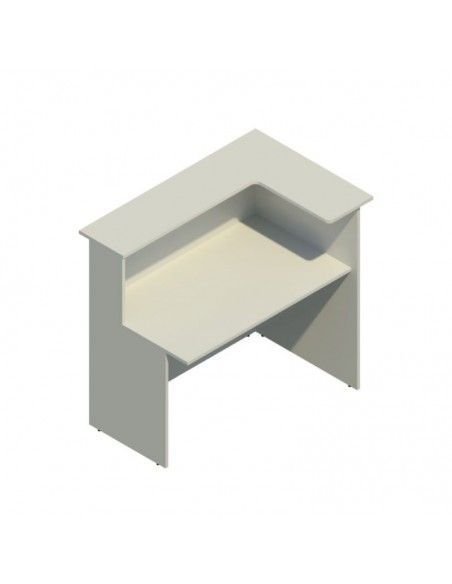 Mostrador recepcion blanco Basic para esquina de JGorbe en gris claro Mostrador recepcion blanco Basic para esquina de JGorbe en gris claro
