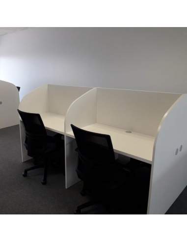 Mesa de call center doble de Emobok