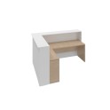 Mostrador en l con mesa modelo Enter