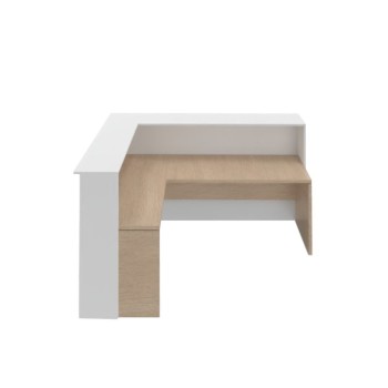 Mostrador en l con mesa modelo Enter